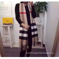 Cashmere Wool Yarn Dyed Stripe Scarf